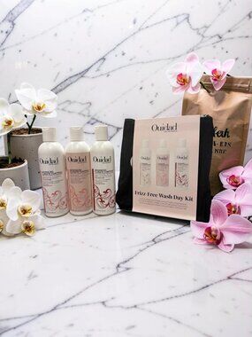 Ouidad Frizz Free Wash Day Kit Shampoo, Conditioner & Heat & Humidity Gel 8.5 oz